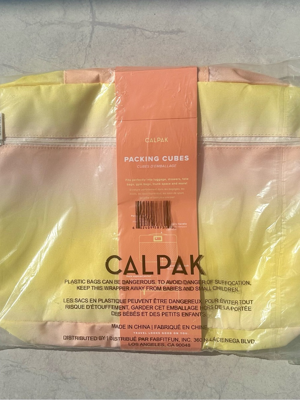 Calpak Yellow & Pink Ombre Packing Cube Set